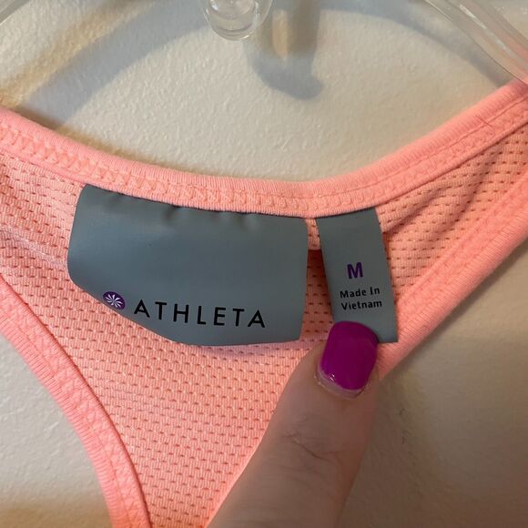 Athleta Swift Reach & Restore Tank Top, Energetic Peach SIZE M - Picture 5 of 12